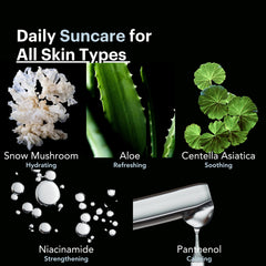 KOOLSOL Sunscreen snow-mushroom closeup showcases hydrating, soothing properties