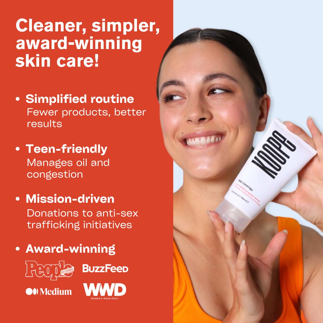 Koope Gel Face Wash cucumber extract closeup hints refreshing, soothing skincare benefits.