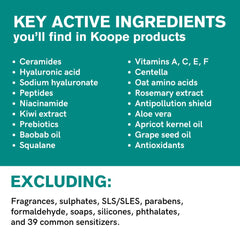 Koope Gel Face Wash pump closeup conveys easy, mess-free daily use.