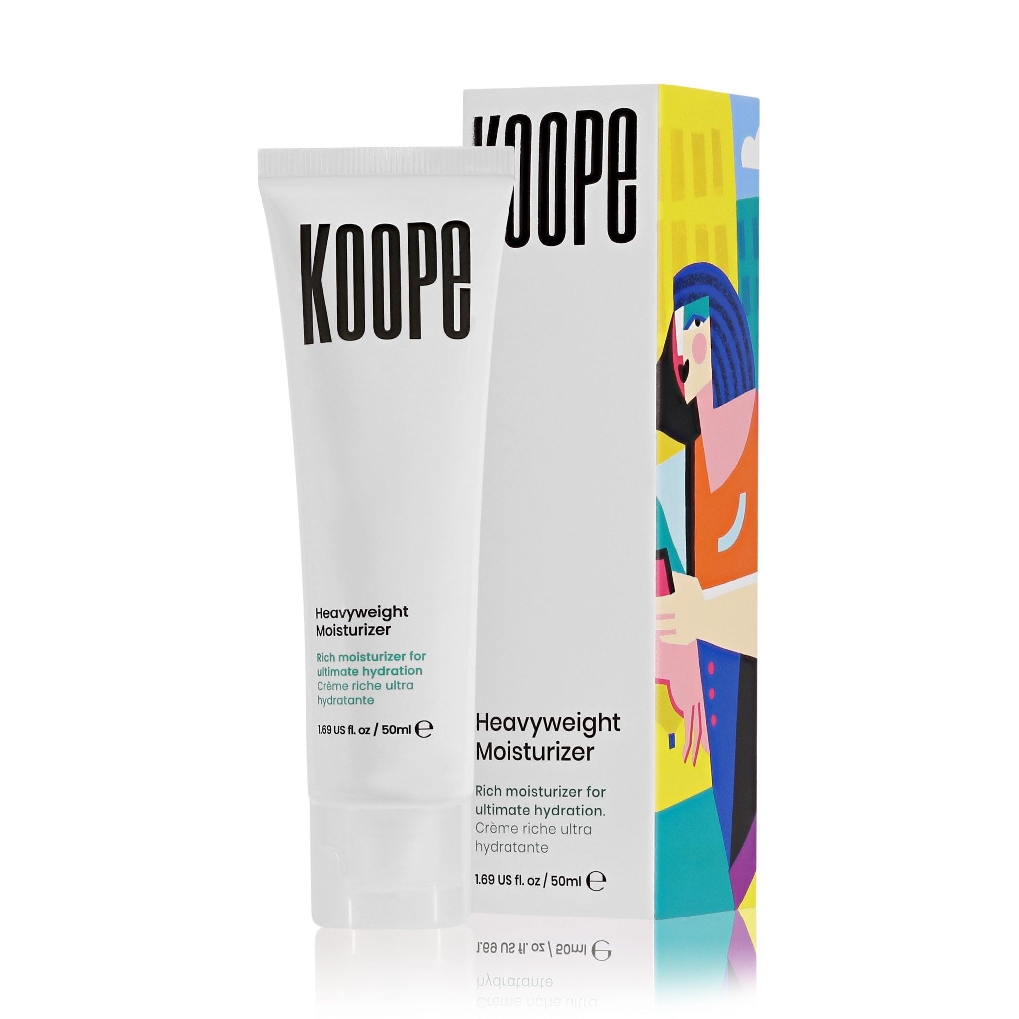 Koope Heavyweight Face Cream close-up of tube showing rich hydration for dry skin