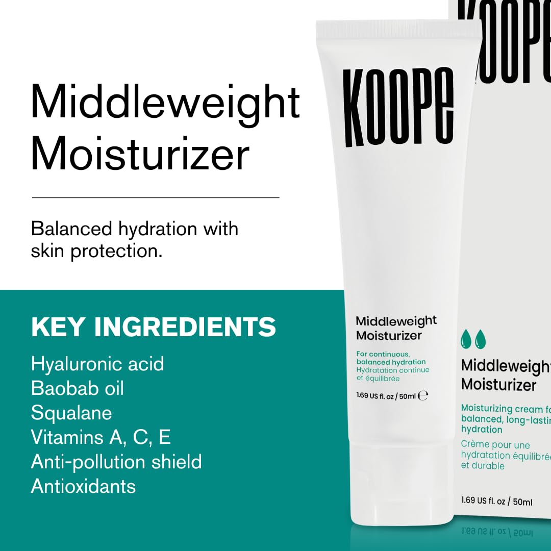 Koope Middleweight Face Cream jar front showing fragrance-free vegan packaging