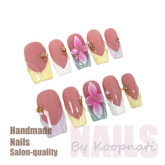 koopnati handmade nails kit with application tools for easy, salon-like at-home manicure