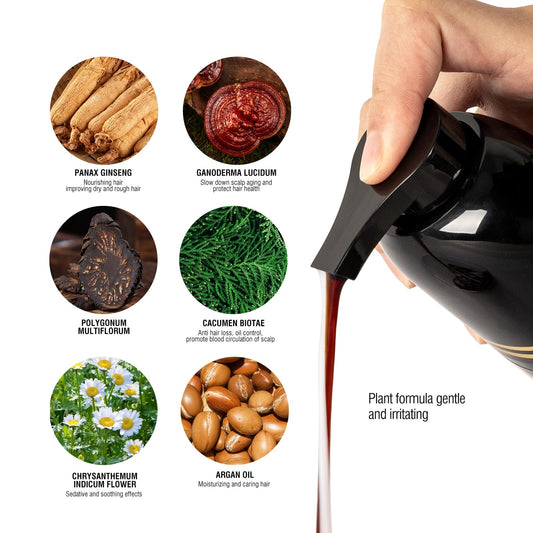 KooSwalla Black Hair Dye Shampoo packaging highlights natural ingredients for easy at-home color.