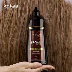 KooSwalla Brown color result after use demonstrating natural-looking shade.