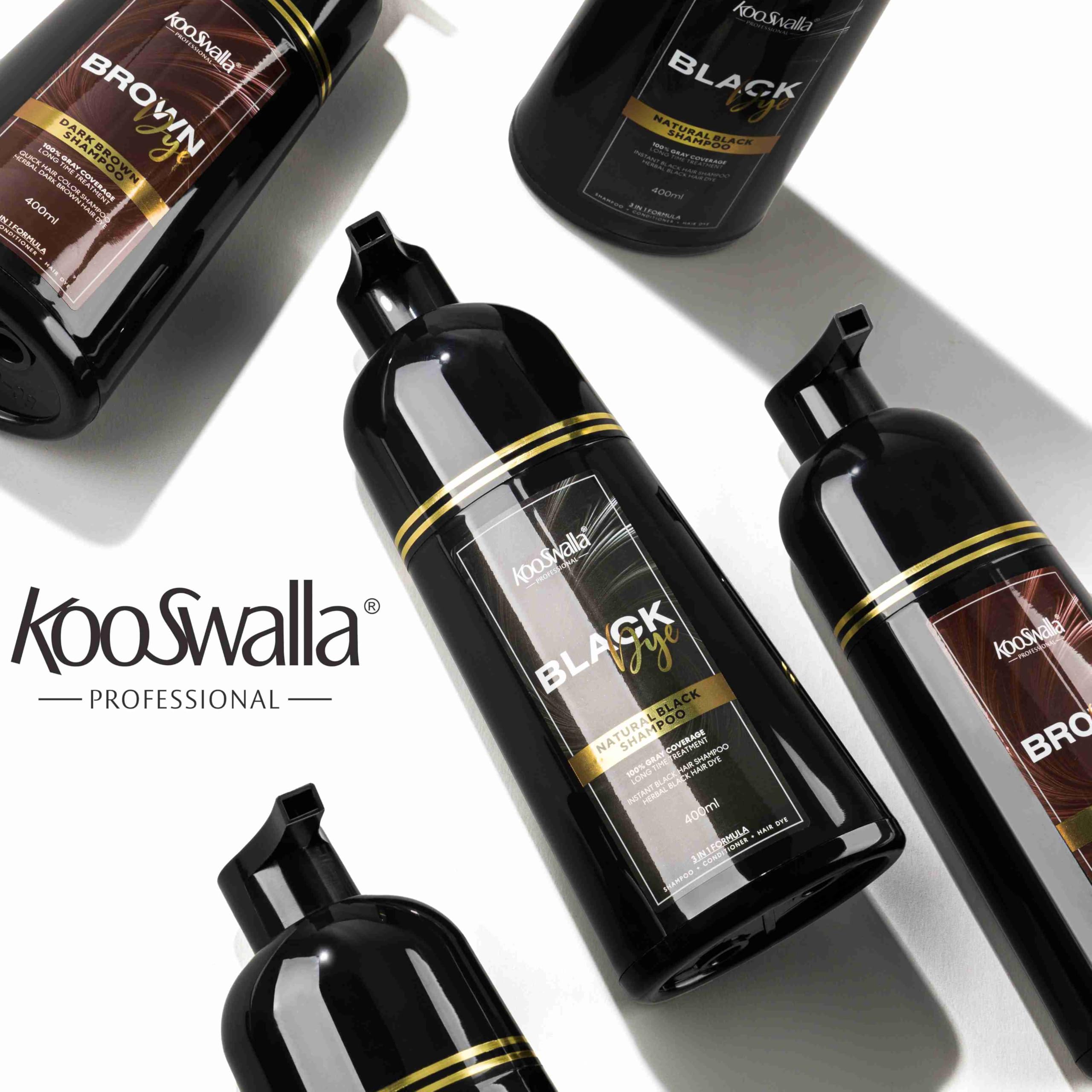 KooSwalla after-color result on straight hair with even coverage.