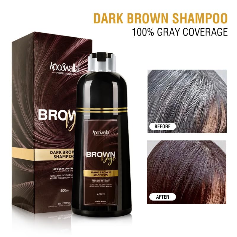 KooSwalla Brown foam close-up highlighting gentle cleansing and color deposit.