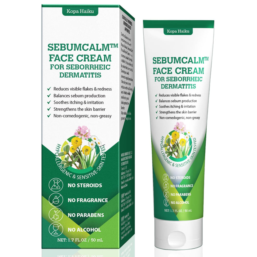 KOPA HAIKU face cream bottle for seborrheic-prone skin hydration.