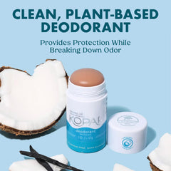 Kopari aluminum-free deodorant application demonstrates smooth glide for underarms.