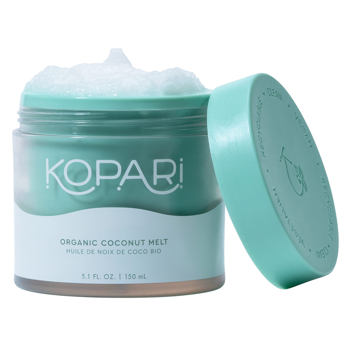 Kopari Coconut Melt bottle pour demonstrates easy, quick skin nourishment for body and face.