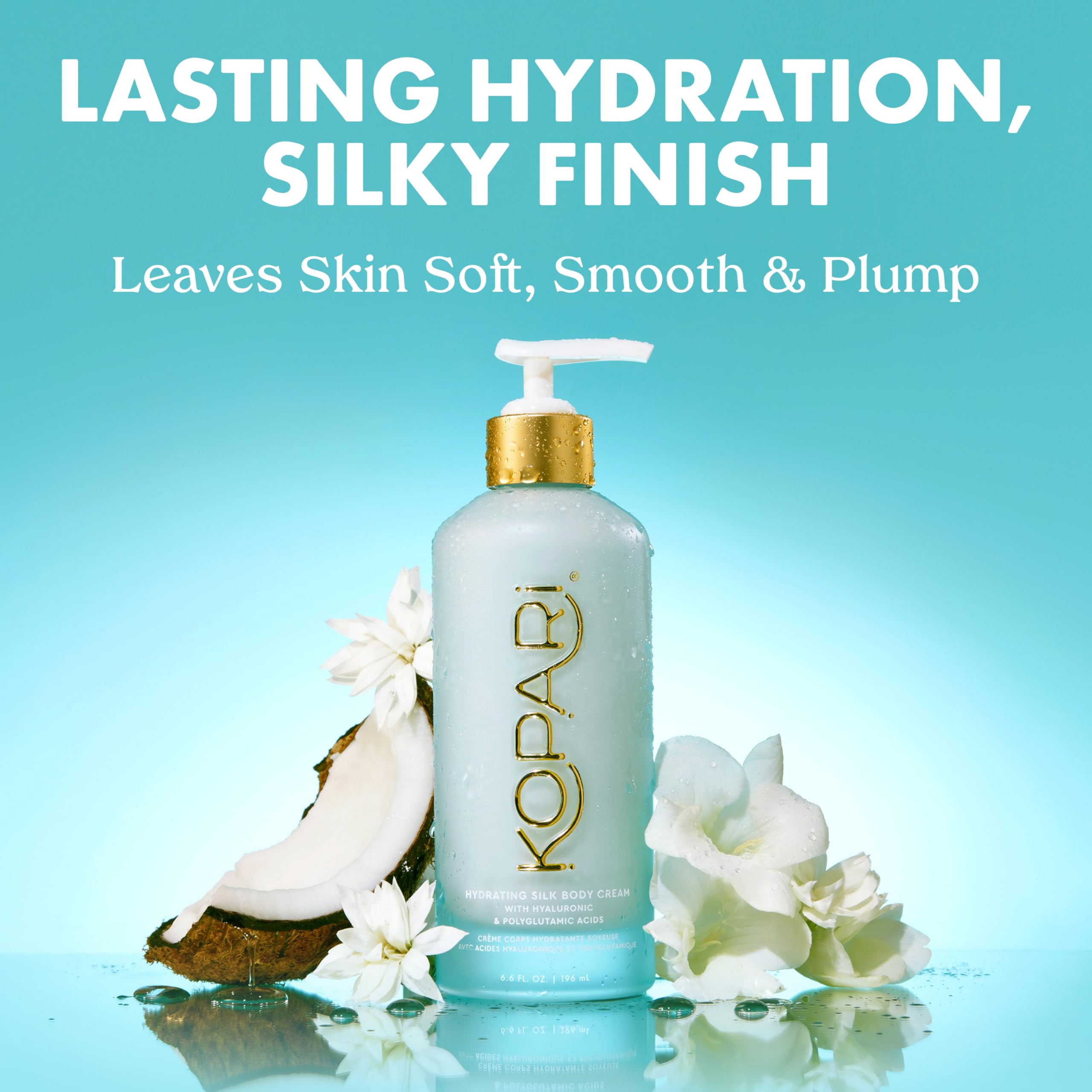Kopari Hydrating Silk Cream texture close-up showing silky, non-greasy finish