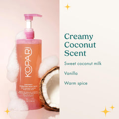 Kopari Jumbo Coconut Hydrating Body Wash with aloe vera for gentle cleansing