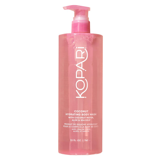 Kopari Jumbo Coconut Hydrating Body Wash bottle front for nourished skin