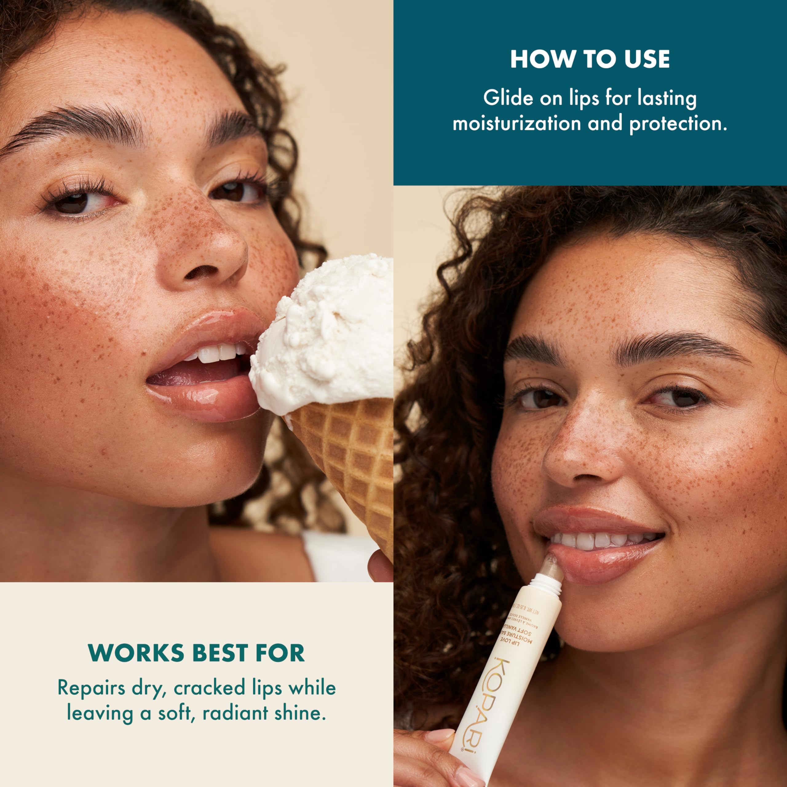Kopari Lip Love packaging with vegan clean-label emphasis