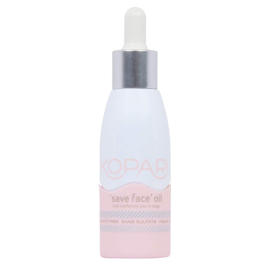 Kopari Save Face Oil full-size bottle front view highlighting hydration potential