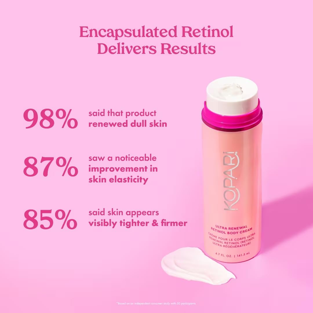 Kopari Ultra Renewal Retinol Body Cream with pomegranate extract for even tone