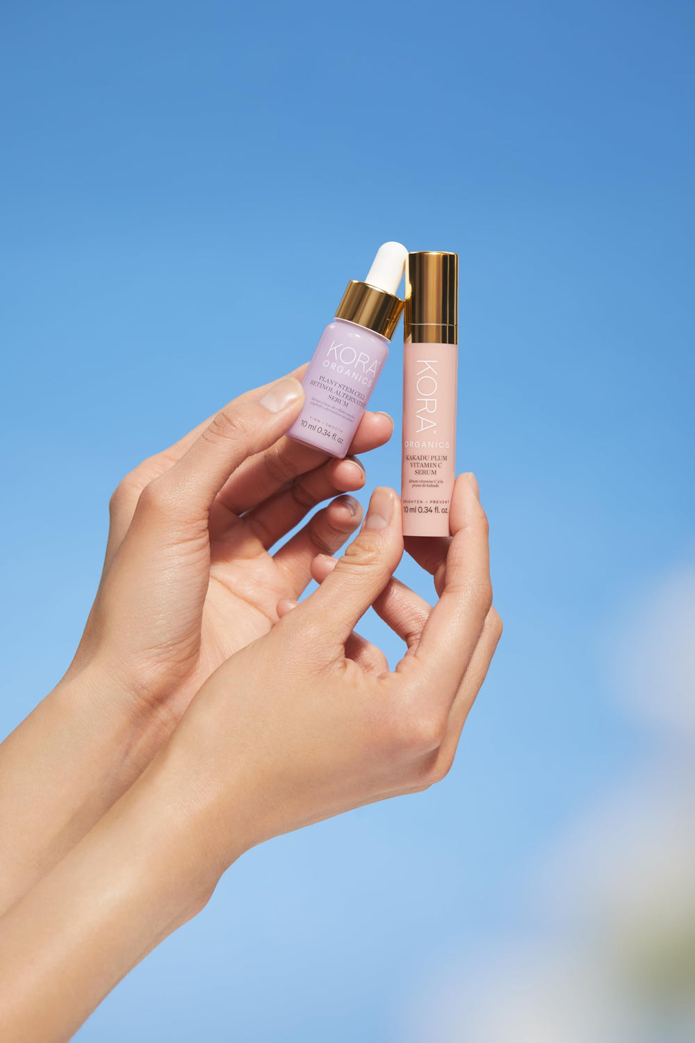 KORA Organics cruelty-free badge emphasizes ethical, certified organic sourcing.