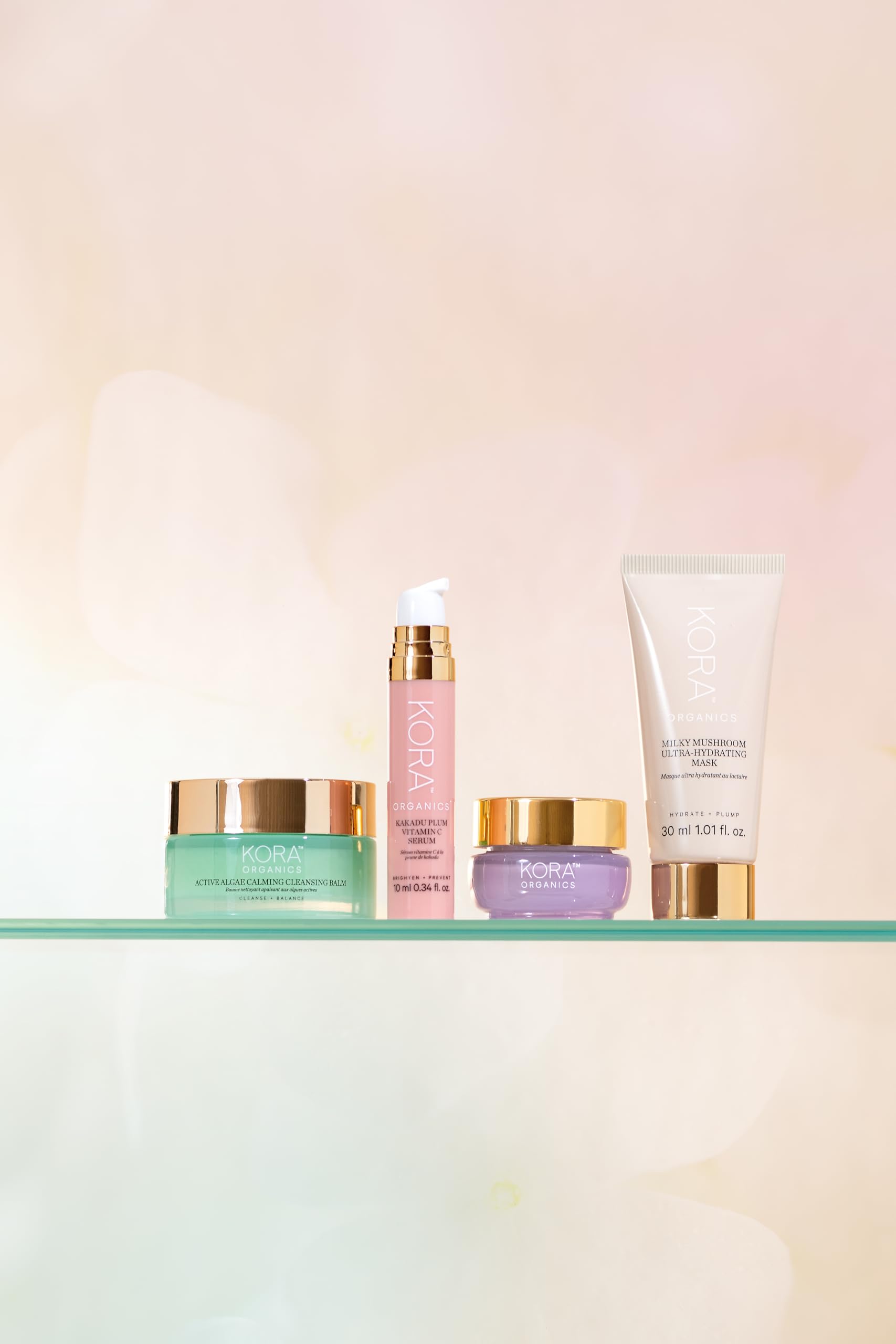KORA Organics Milky Mushroom mask used in home face care ritual