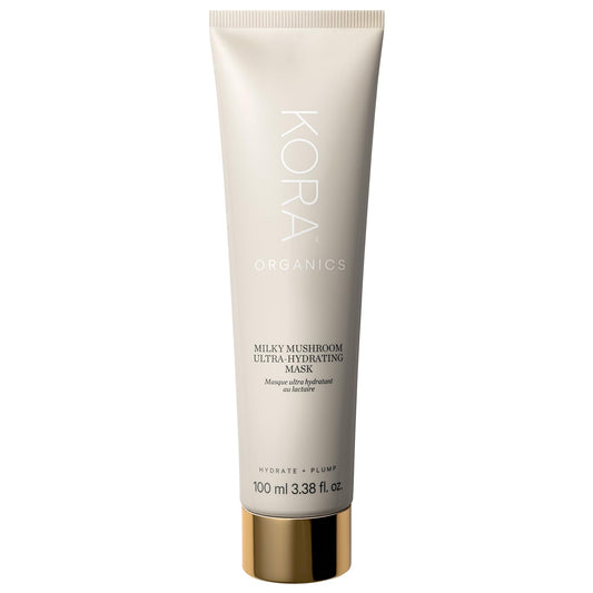 KORA Organics Milky Mushroom Mask jar delivering intense hydration and a creamy, nourishing feel.