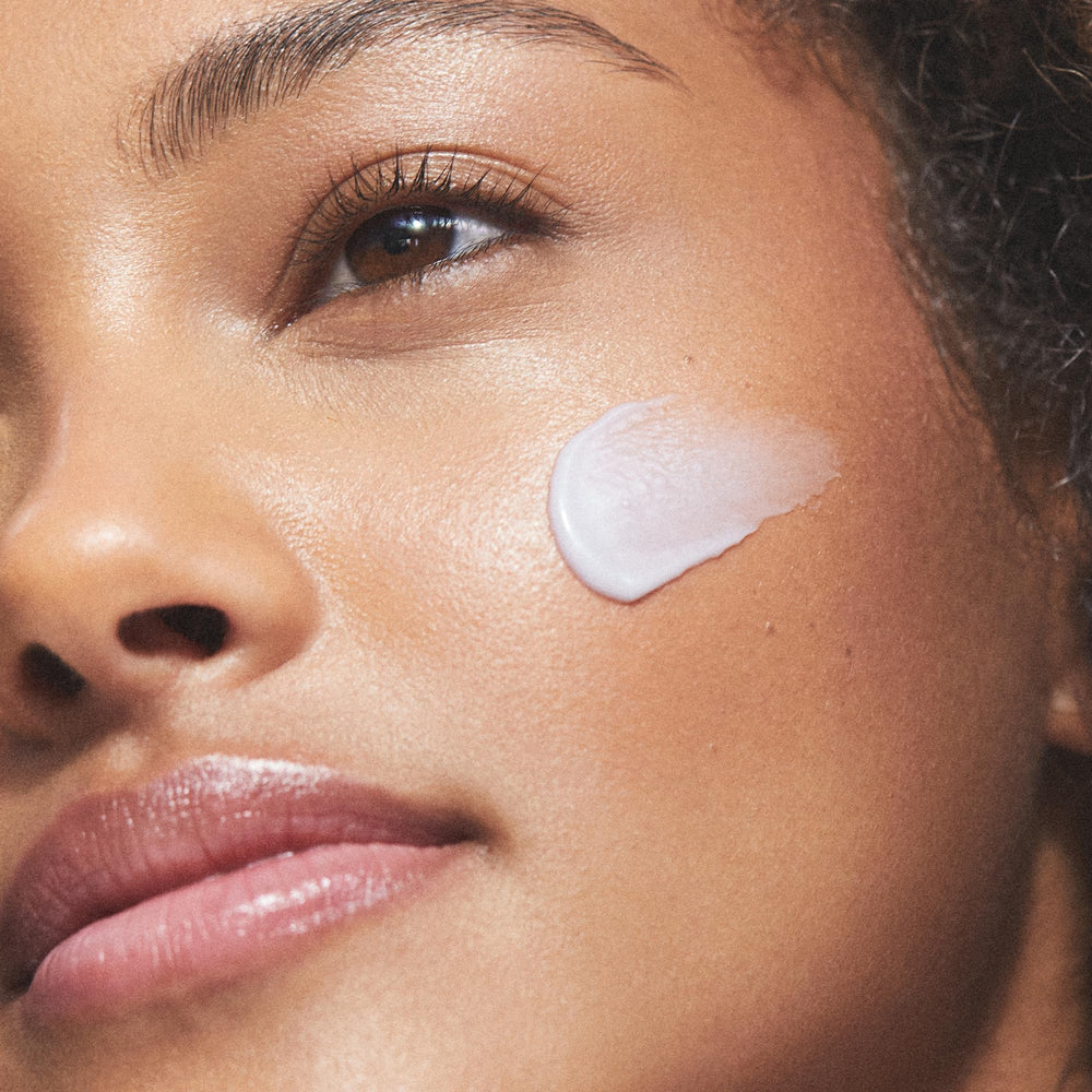 KORA Organics Plant Stem Cell Retinol Alternative Moisturizer jar close-up reveals soft cream and ceramides.