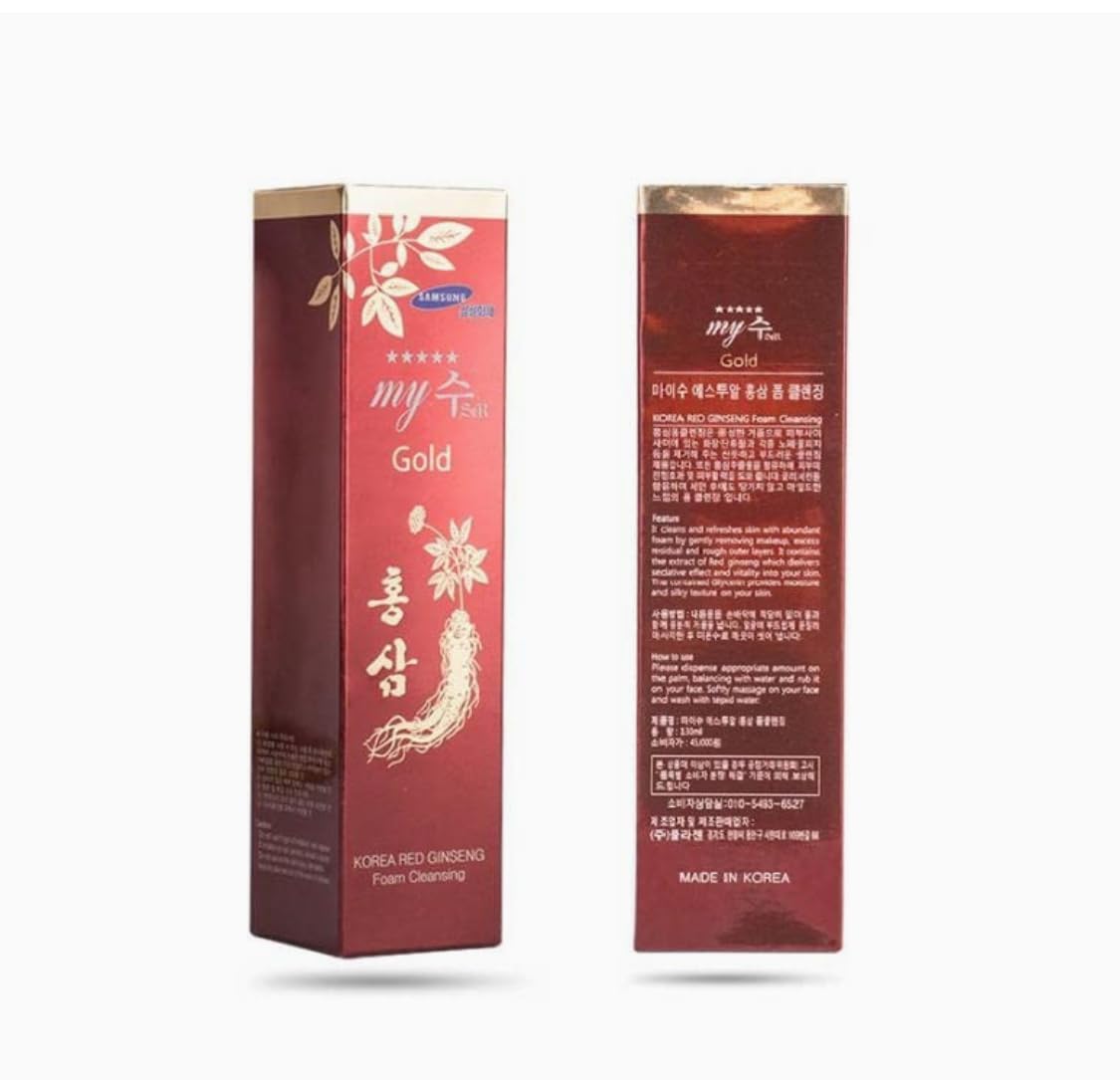 Korean Red Ginseng Foam Cleansing travel-ready bottle fits daily routine.