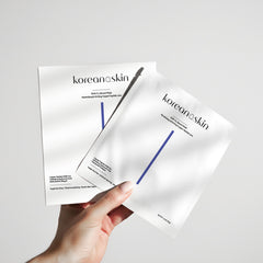 Koreana Skin packaging shot highlights easy at-home use and single-mask convenience.