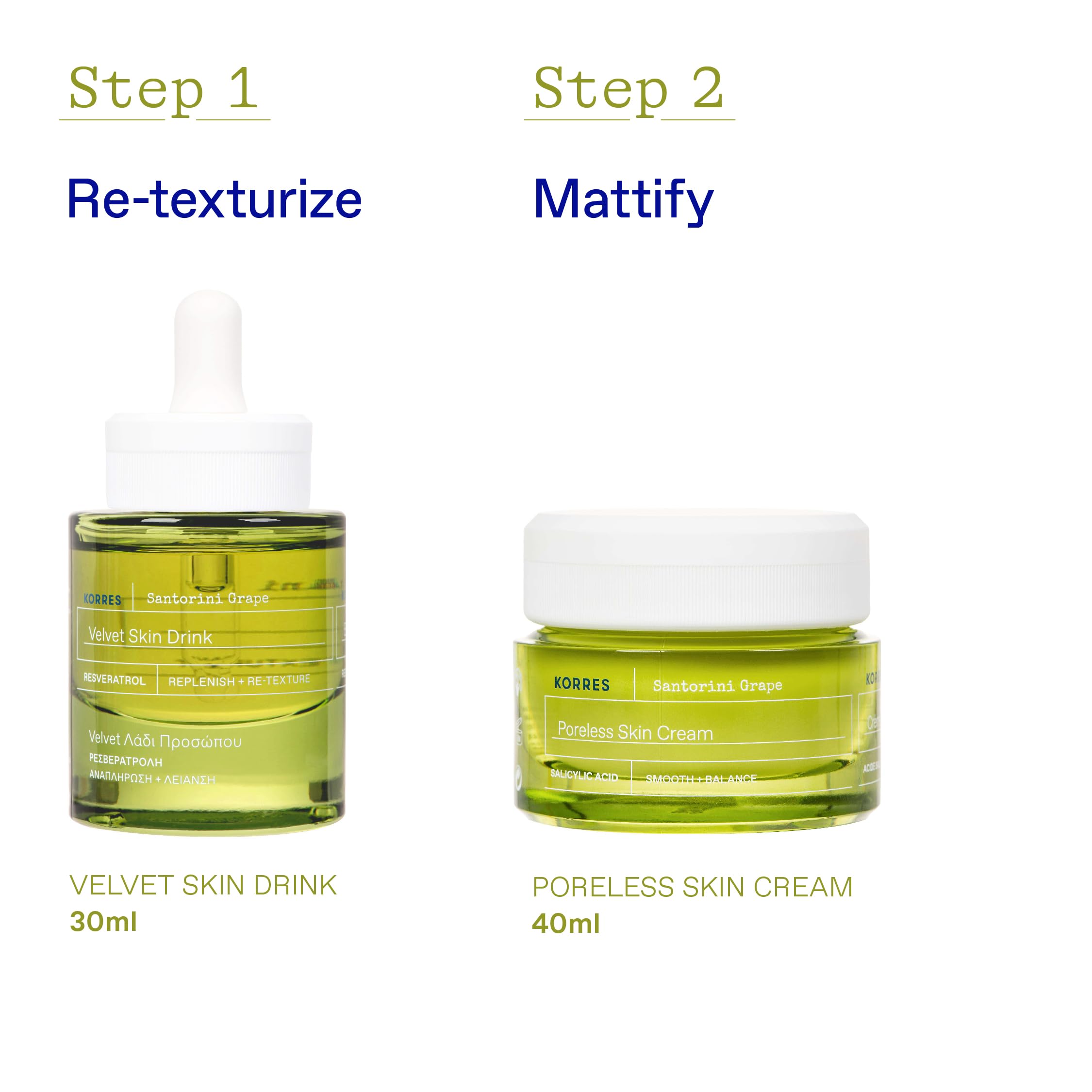 KORRES Poreless Skin Cream jar showing pore-refining formula and matte finish.