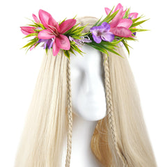 KorViSHOW bright flower crown for summer outfits and stylish occasions.