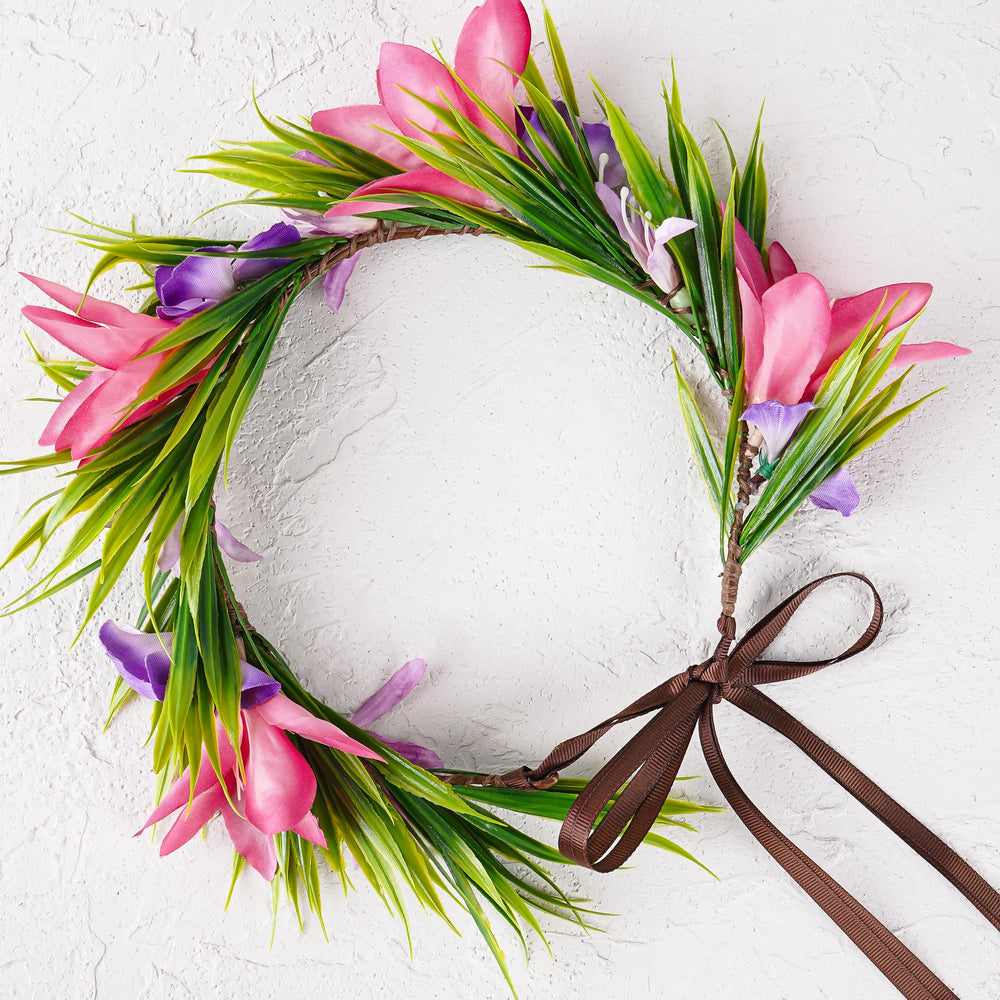 KorViSHOW luau party accessory pairs with breezy dresses for a tropical look.