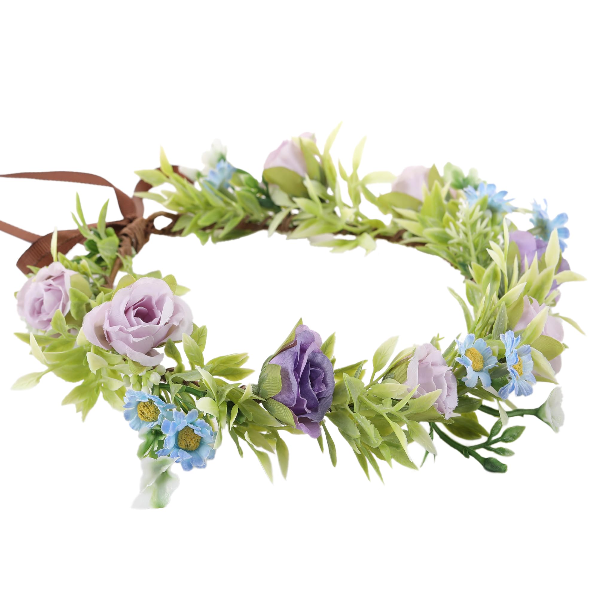 KorViSHOW Rose Flower Crown Purple Fairy adds whimsical charm for weddings