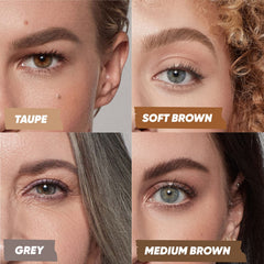 Kosas Air Brow vegan ingredients graphic emphasizes clean beauty and nourishment.