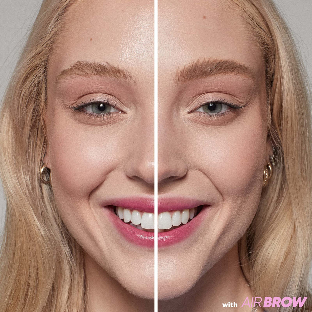 Kosas Air Brow Honey Blonde swatches displaying warm, blendable color