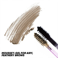 Kosas Air Brow wand close-up shows precision triangular spoolie for lift