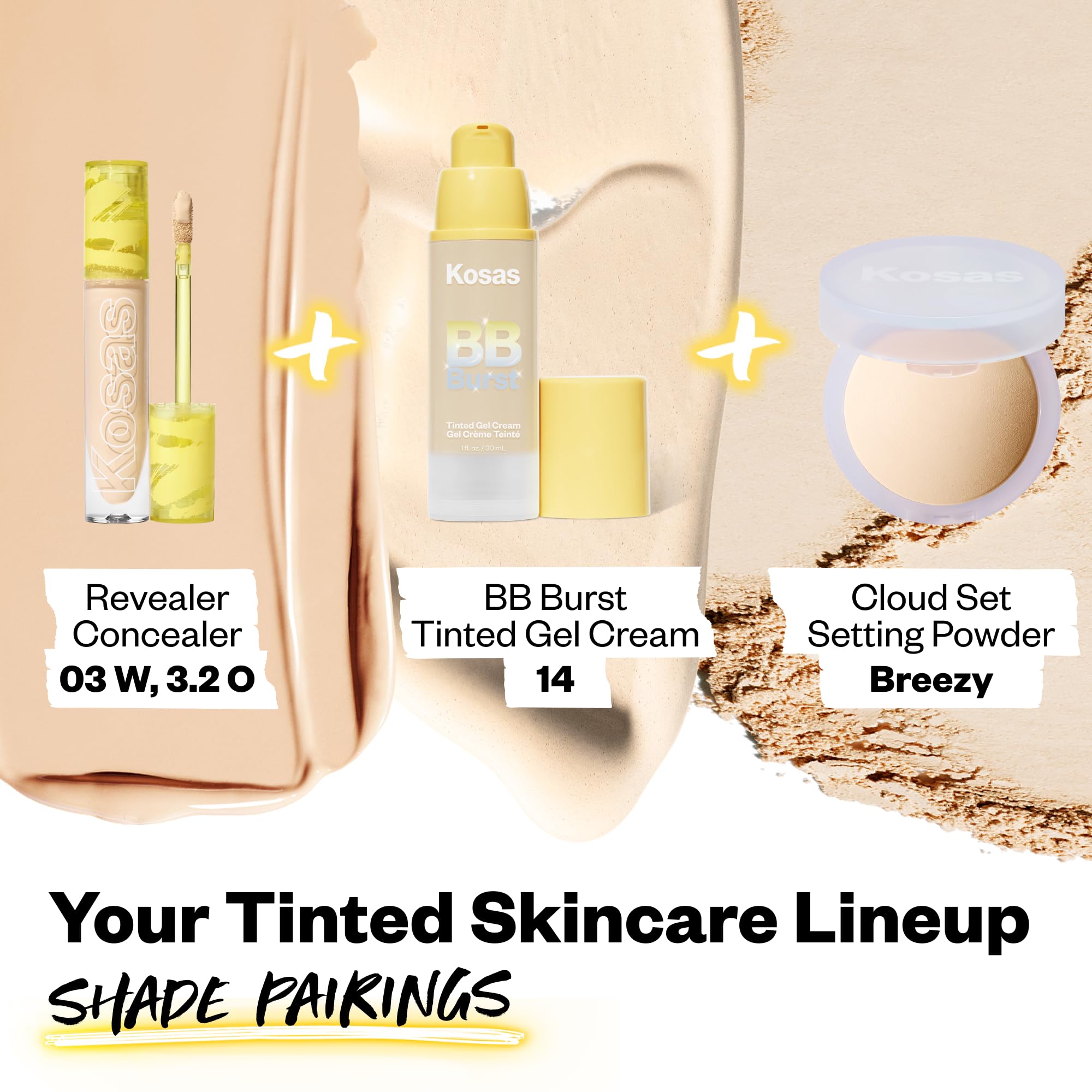 Kosas BB Burst after-application glow on cheeks for healthy-looking radiance.