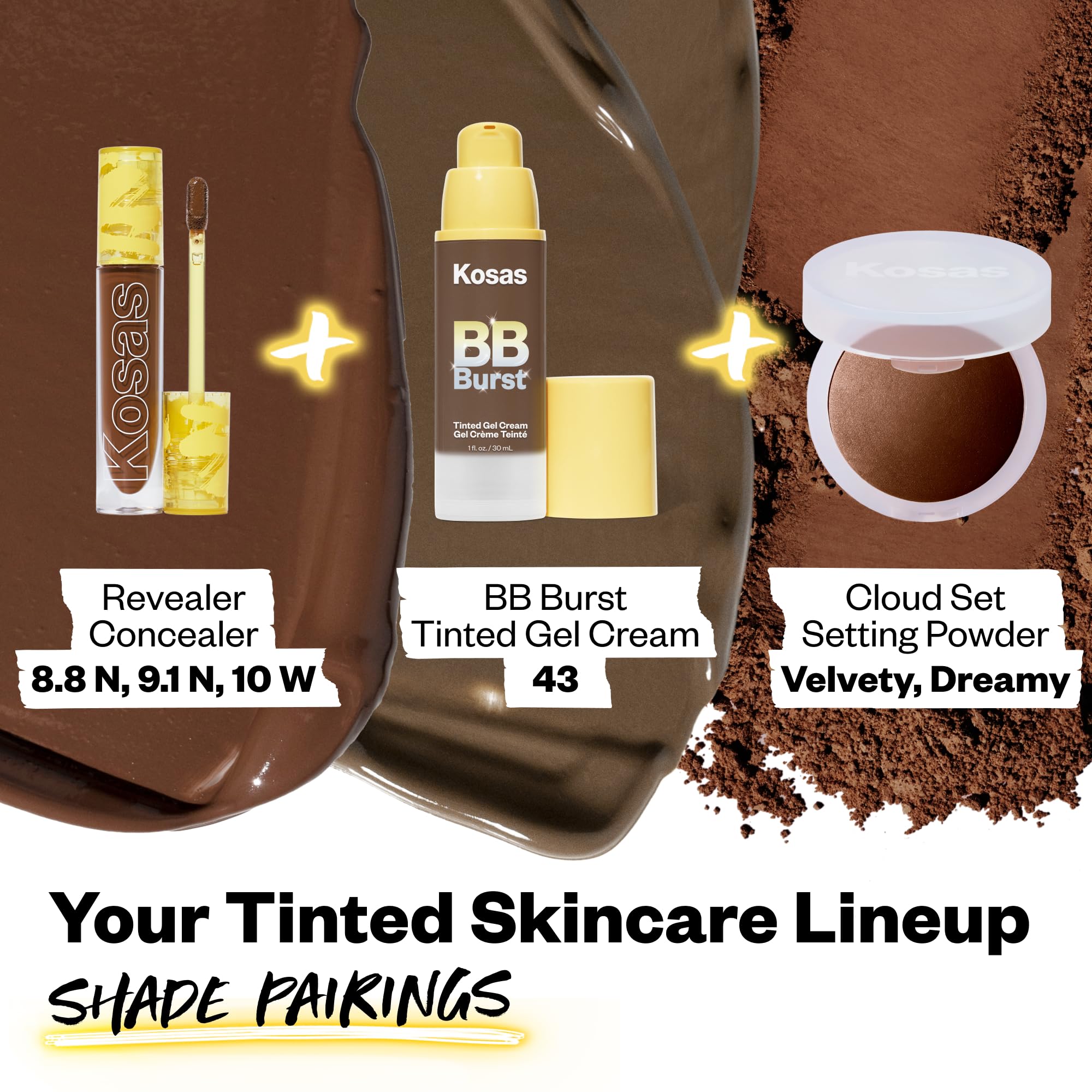 Kosas BB Burst hydration glow visible on the skin for a radiant look.