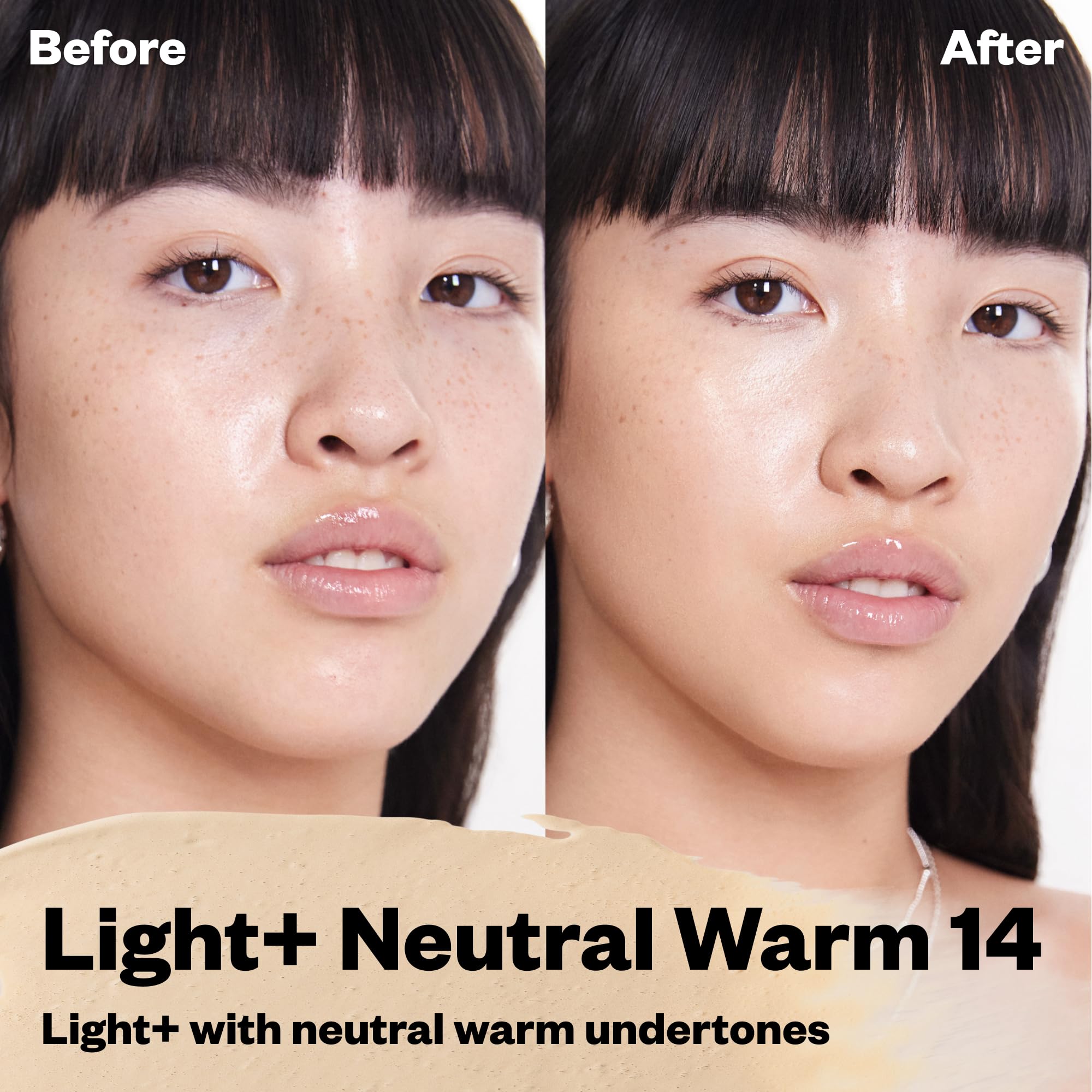 Kosas BB Burst swatch showing light, buildable coverage for a fresh look.