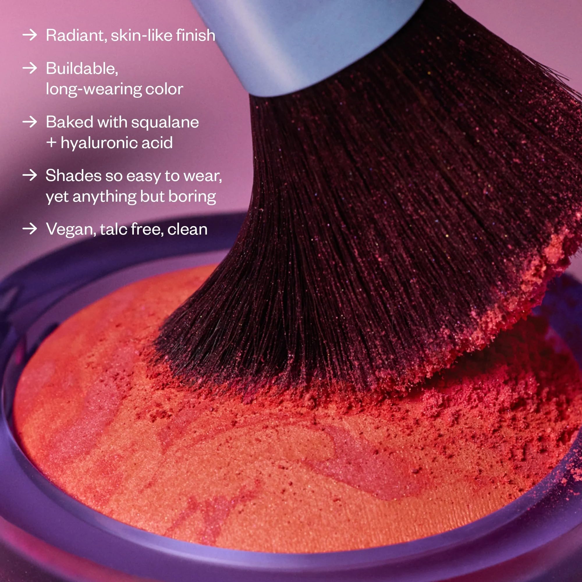 Kosas Blush is Life packaging and powder close-up for on-the-go use