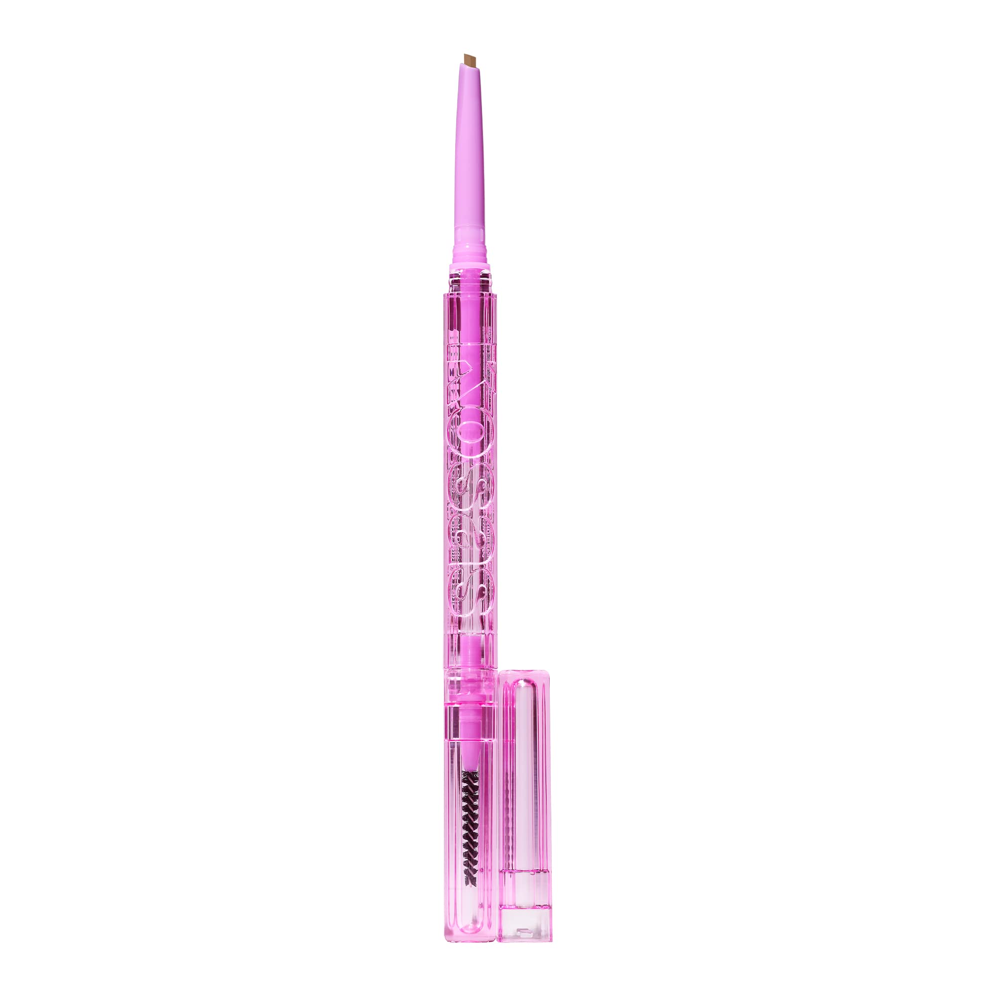 Kosas Brow Pop dual-action tip closeup showing precise triangle nib for natural color