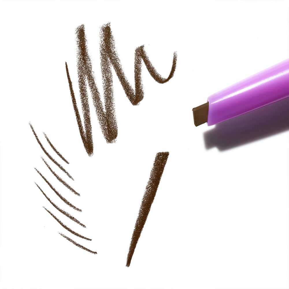 Kosas Brow Pop thin side shapes with precise feathered strokes