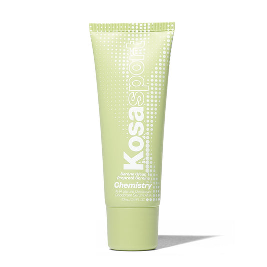 Kosas Chemistry Deodorant aluminum-free packaging close-up for sensitive skin.
