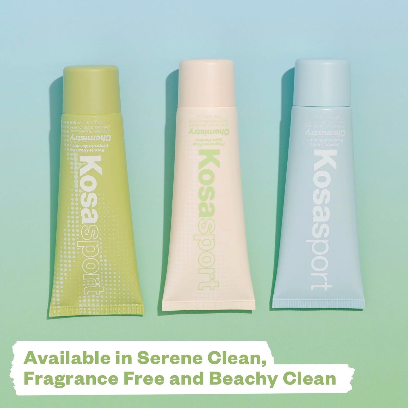Kosas Chemistry Deodorant vegan cruelty-free badge on packaging.