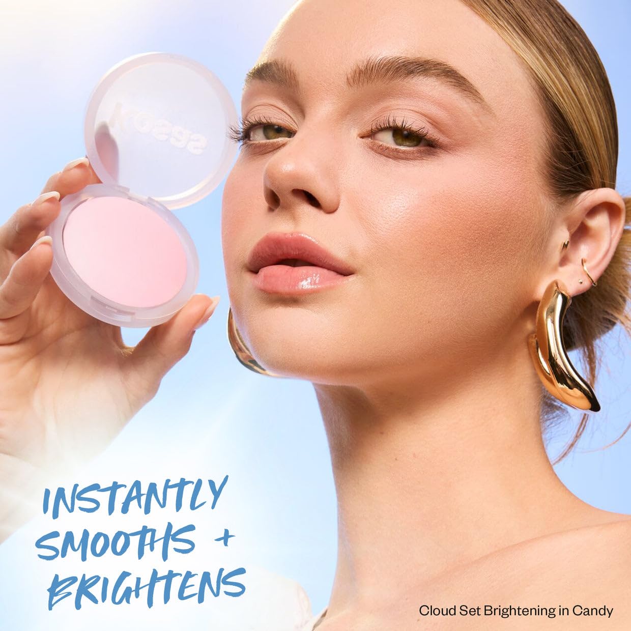 Kosas Cloud Set applied on skin demonstrates blur and light coverage.
