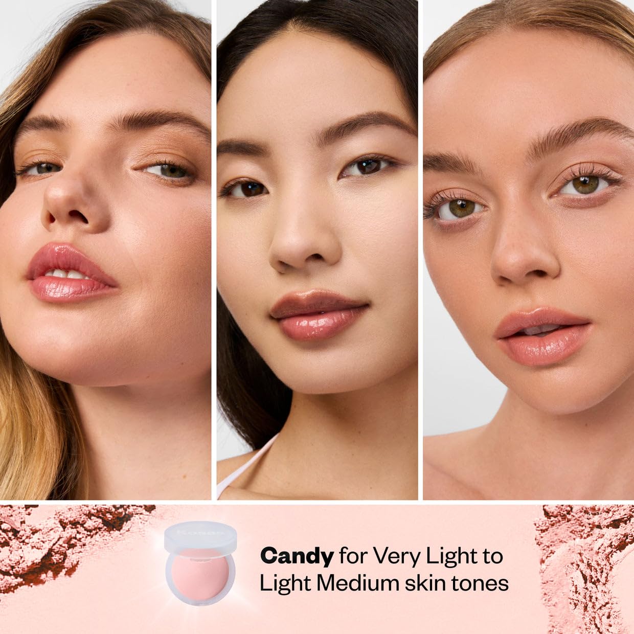 Kosas Cloud Set close-up shows shine-control and smooth finish.
