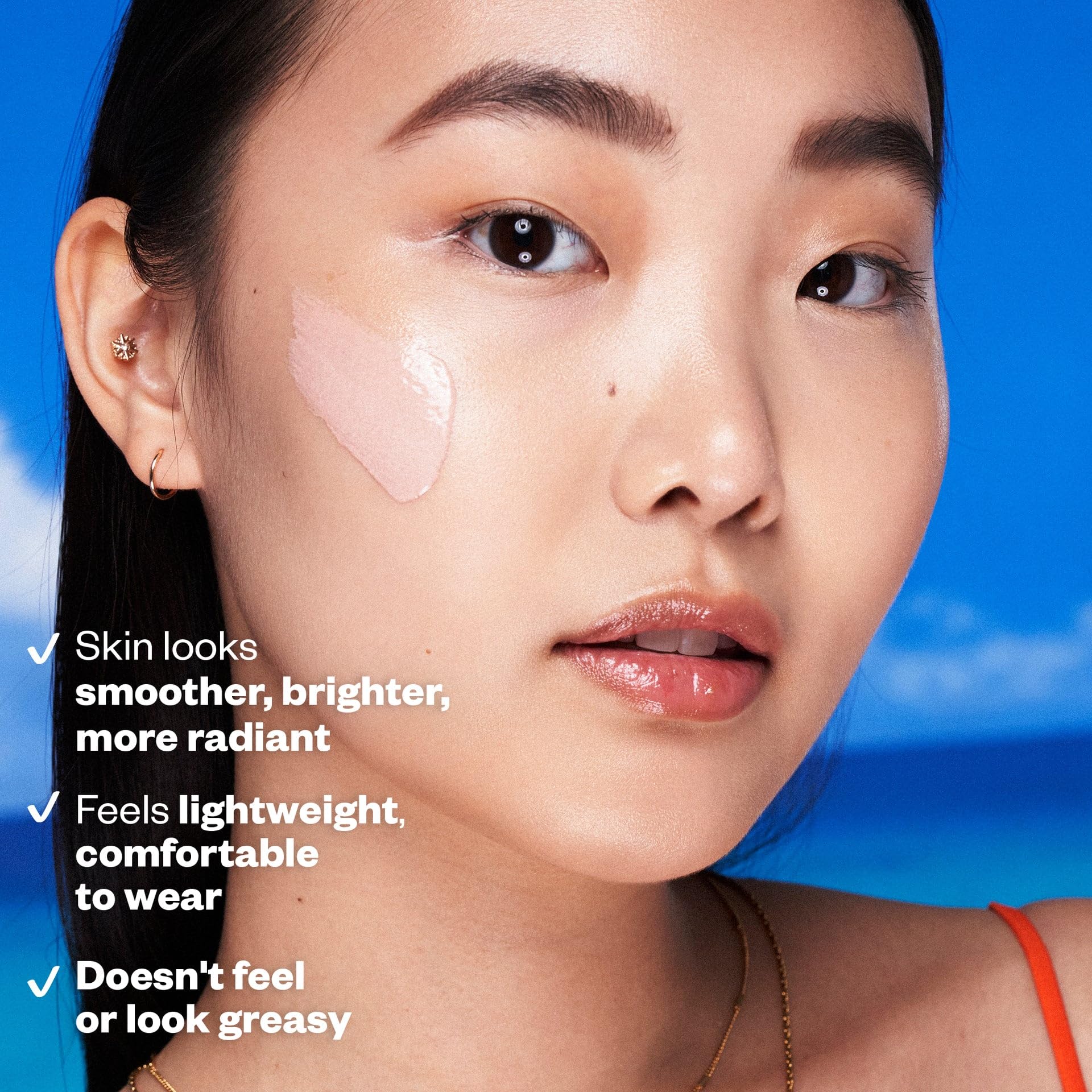 Kosas DreamBeam texture close-up demonstrating creamy, fast-absorbing formula