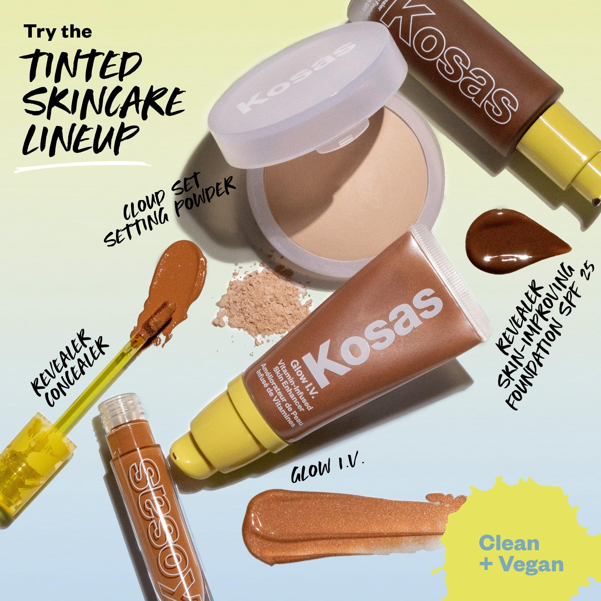 Kosas Glow I.V nourishes skin with VitaGlow-D and plant extracts.