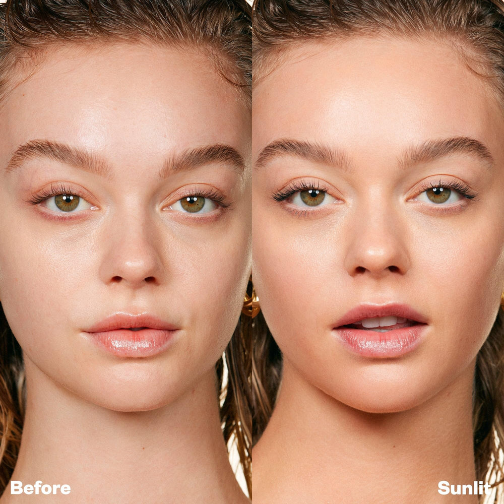 Kosas DreamBeam texture swirl shows silky, non-greasy finish.