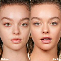 Kosas DreamBeam texture swirl shows silky, non-greasy finish.