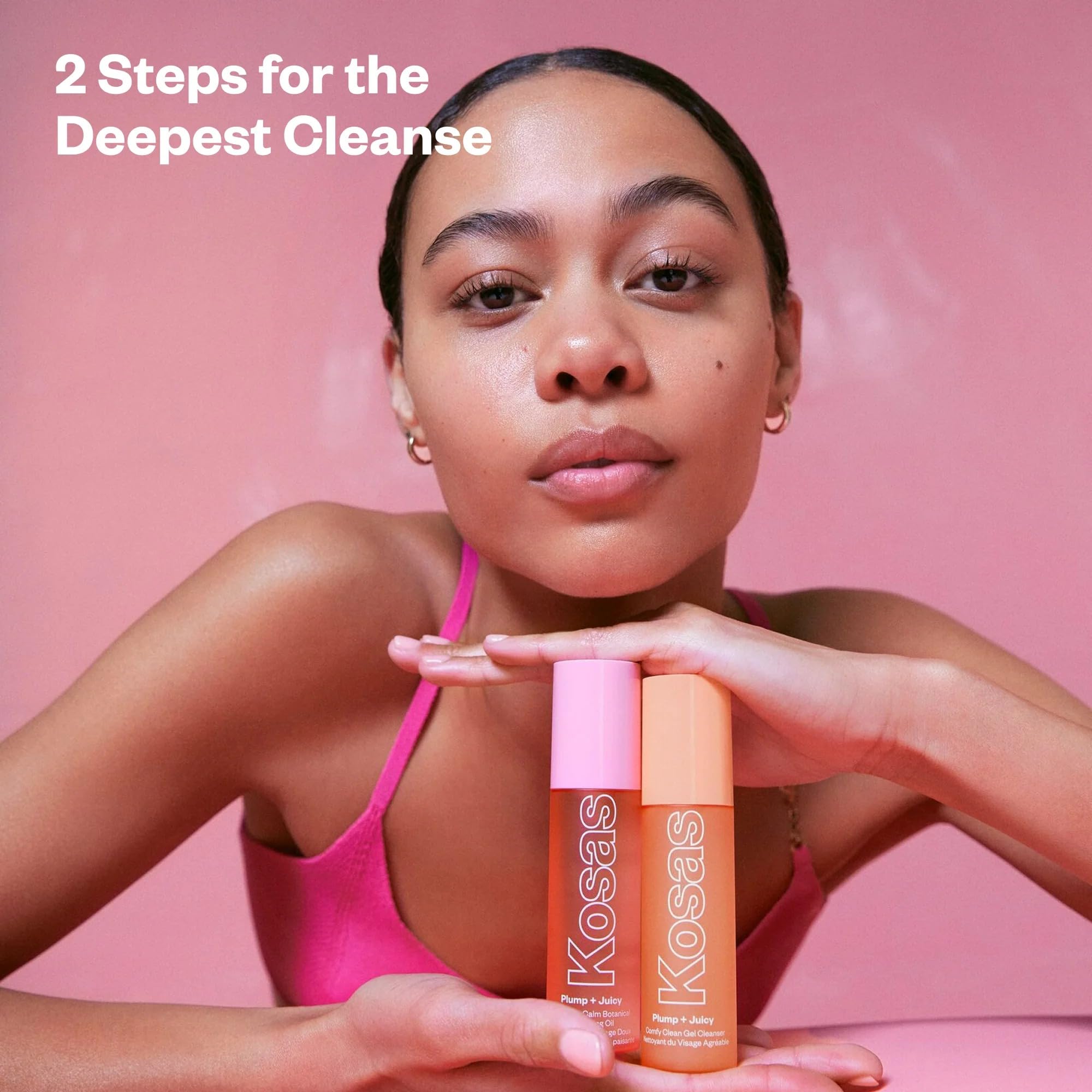 Kosas Mini Plump + Juicy gel cleanser tube for pore-clearing hydration.