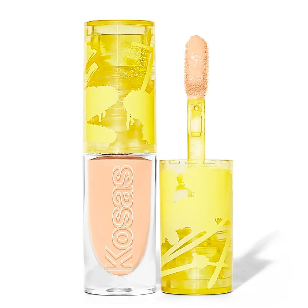 Kosas Mini Revealer Concealer tube close-up for portable brightening touch-ups.