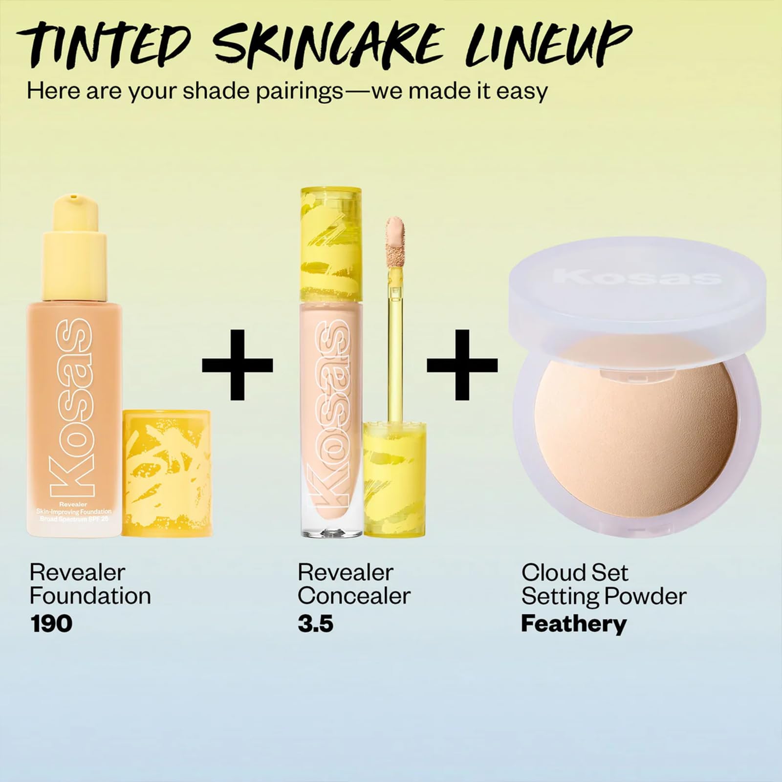 Application scene using fingers or brush for seamless blend with Kosas Revealer.
