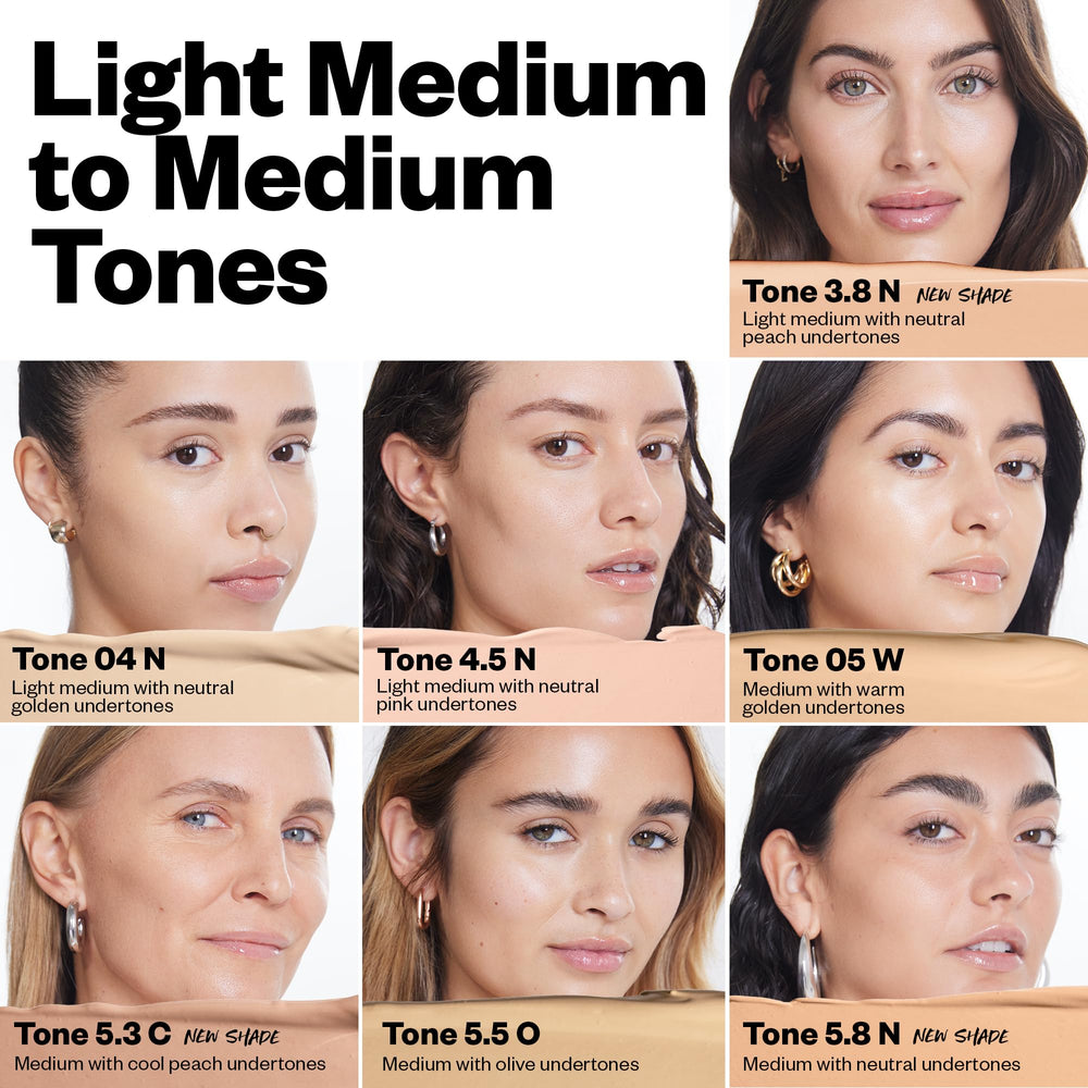 Kosas Revealer Concealer applied with fingers for easy blend and dewy finish.